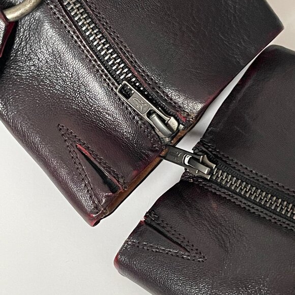 Frye harness boots - women's 9B - dark cherry leather - Picture 6 of 6